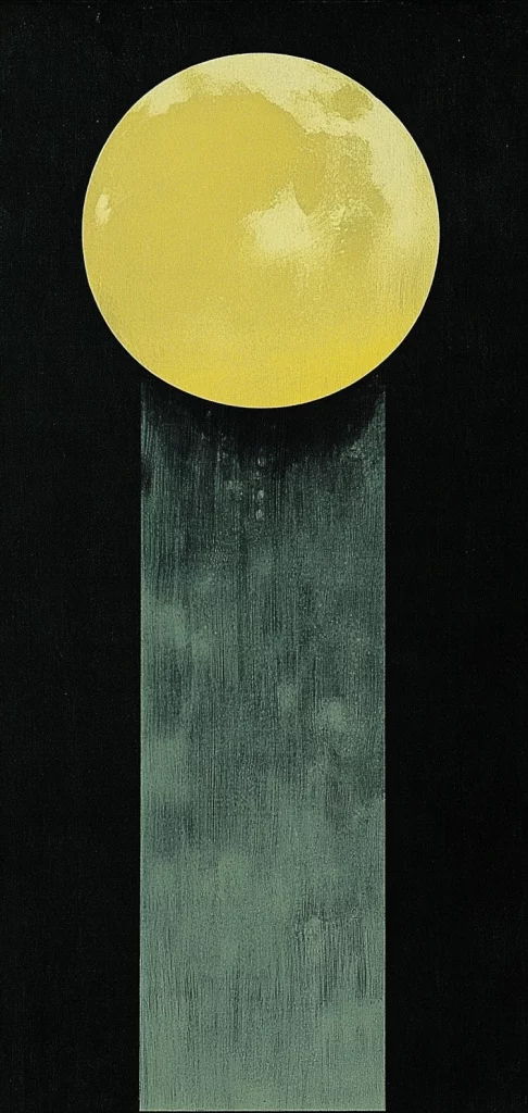 Monochrome Nightscape with Yellow Accents - High Contrast