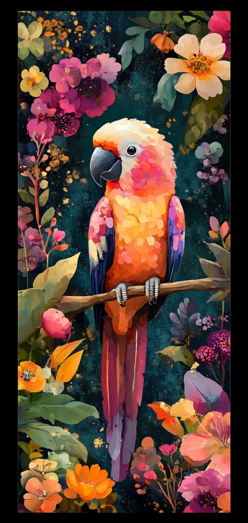 Vibrant Floral Textural Surrealism - High Contrast