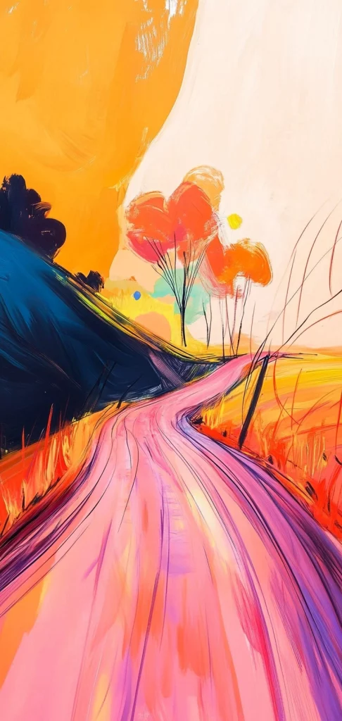 Vivid Abstract Landscapes - Warm Tone