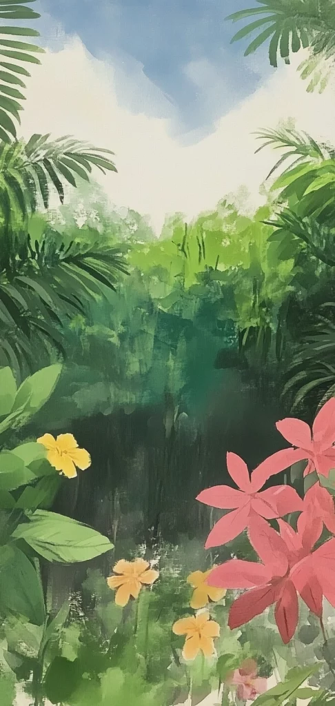 Vibrant Pastel Brushwork - Illustration