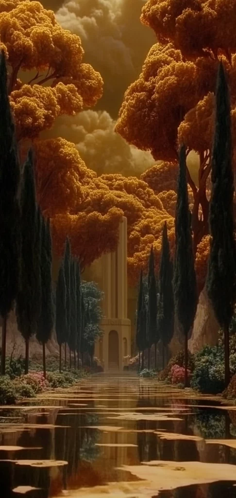 Warm Golden Tones with High Contrast - Modernism