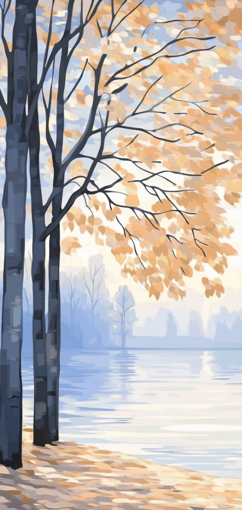 Pastel Landscape Reflection - Natural