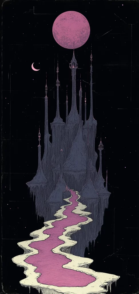 Dark Purple Illumination - Minimalism