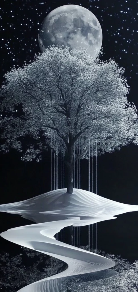 Luminous Monochrome Nightscape - Monochrome