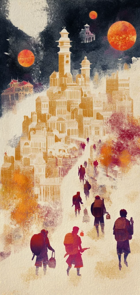 Vibrant Gradient and Silhouette - Surrealism