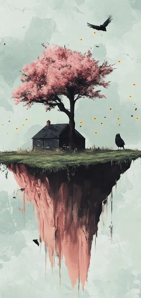 Surreal Cherry Pink Contrast - Modernism