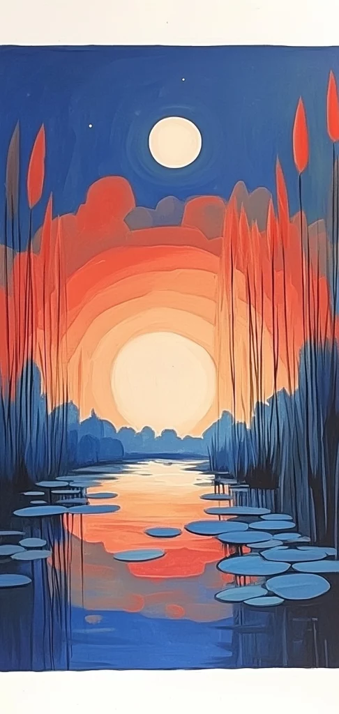 Vivid Geometric Landscapes - Cool Tone