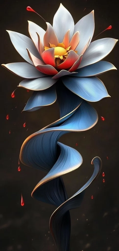 Surreal Textural Elegance - High Contrast