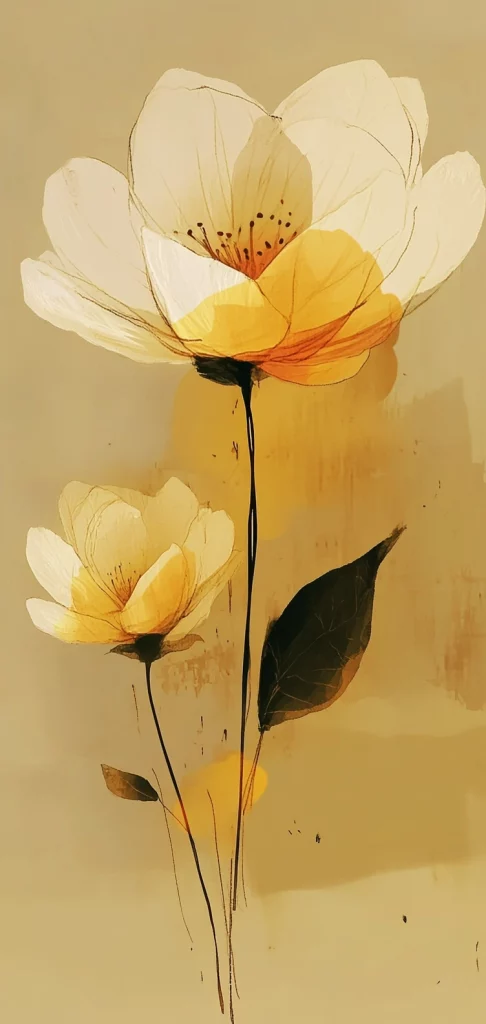 Expressive Floral Warm Tones - Warm Tone