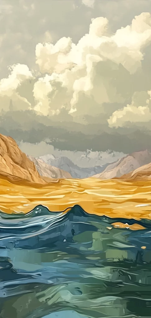 Fluid Hues with Bold Contrast - Natural