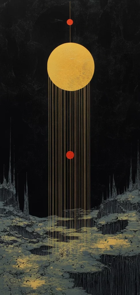 Dark Gold Contrasted Imagery - Illustration