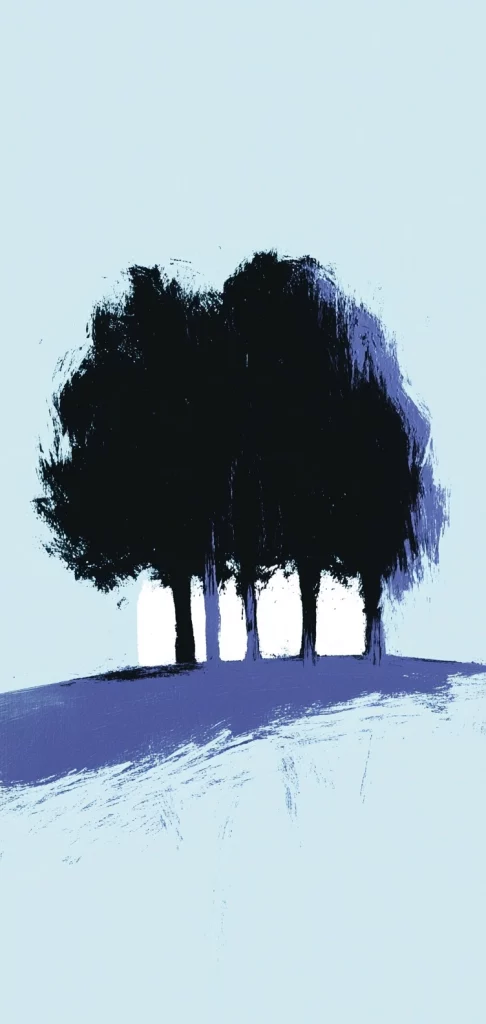 Dark Blue Silhouette Contrast - Cool Tone