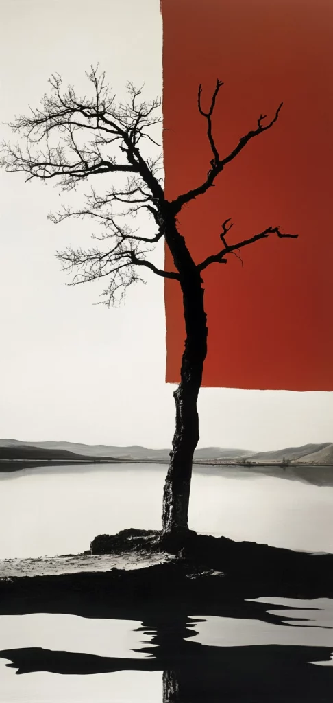 High Contrast Tree Silhouette - Eastern Traditional