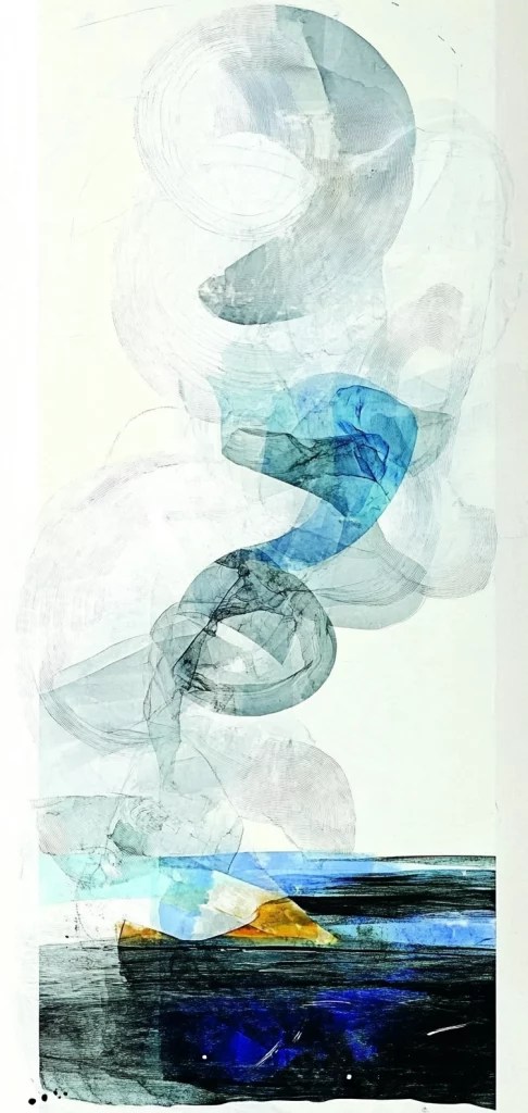 Clear Blue Layers - Abstract Art