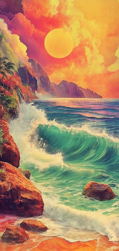 Vibrant Sunlit Scenes - Illustration