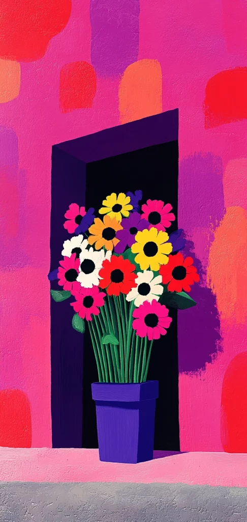 Vibrant Neon Contrast - Illustration