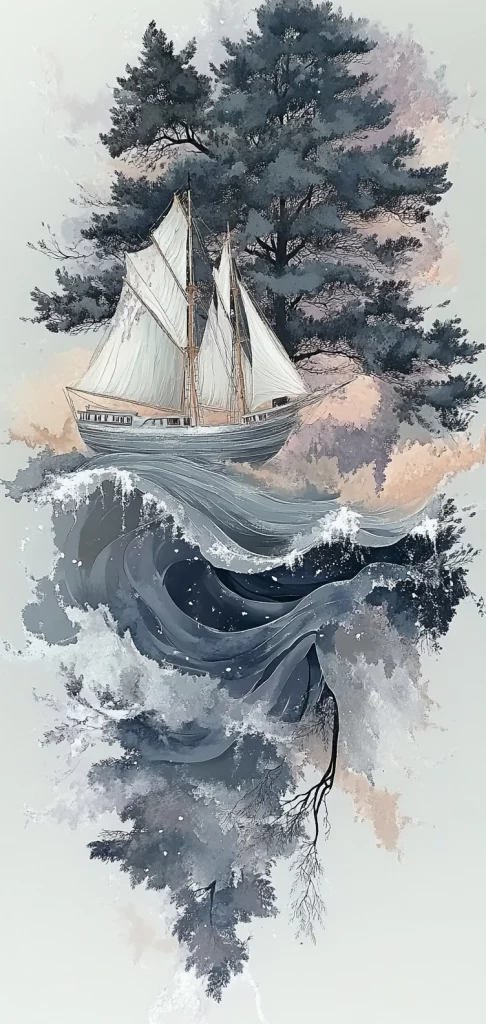 Muted Watercolor Elegance - Eastern Traditional