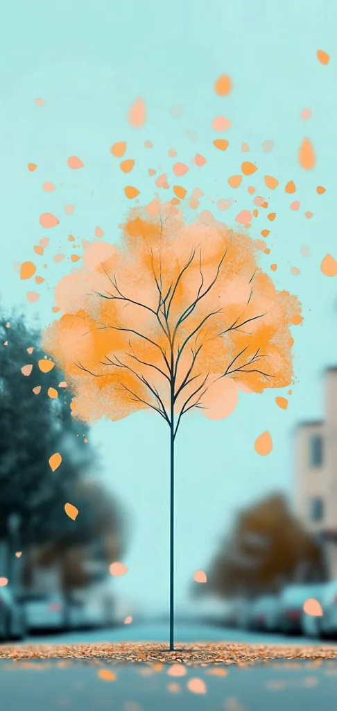 Teal Tone with Golden Accents - Illustration