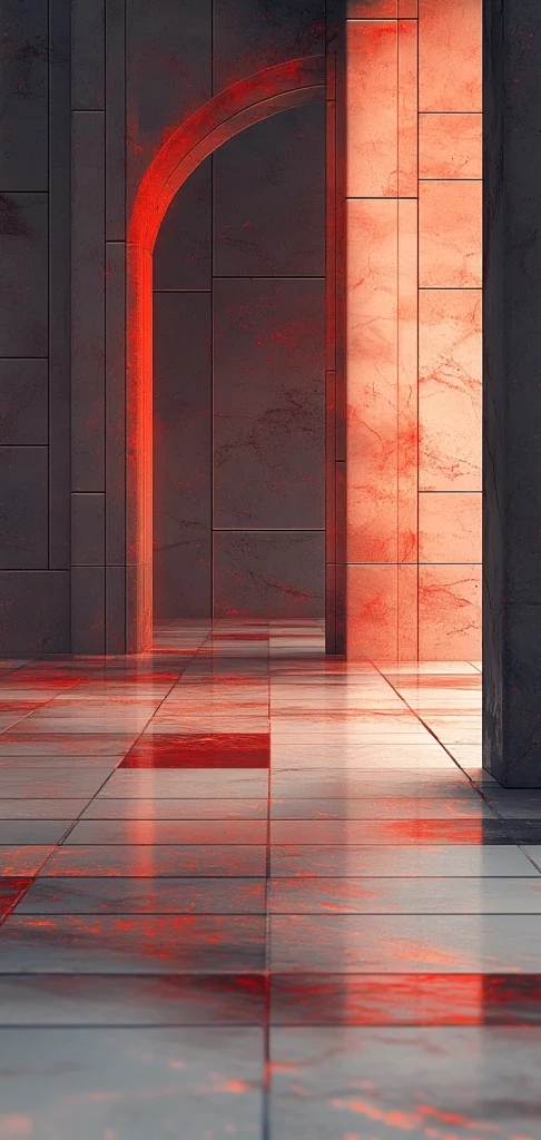 Red Accents on Monochrome - High Contrast