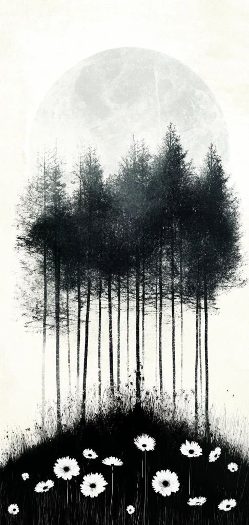 Monochrome Mist and Shadows - Black and White