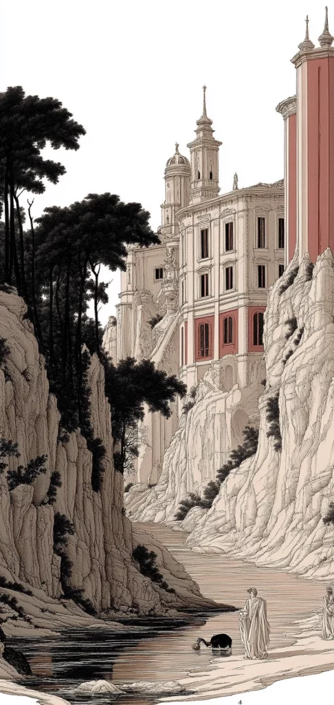 Sepia Ink and Soft Linework - Eastern Traditional