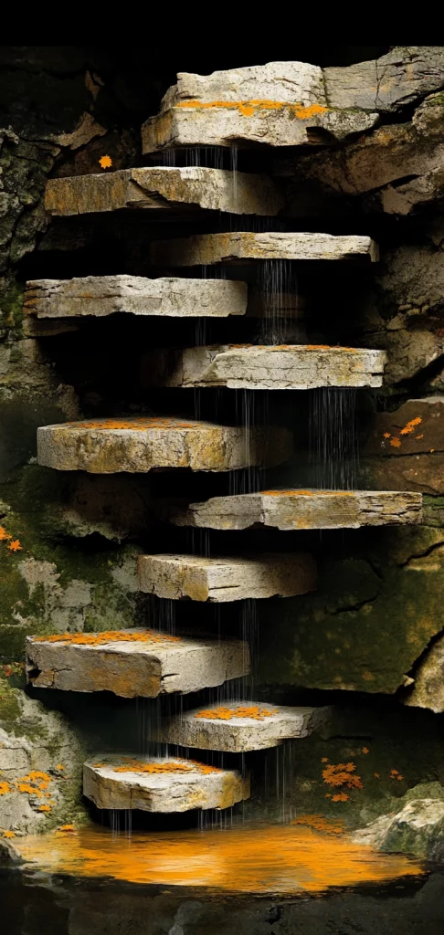 Textured Orange Geometry - Abstract Art