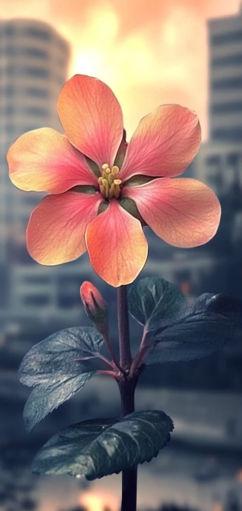 Sunset Gradient and Silhouettes - High Contrast