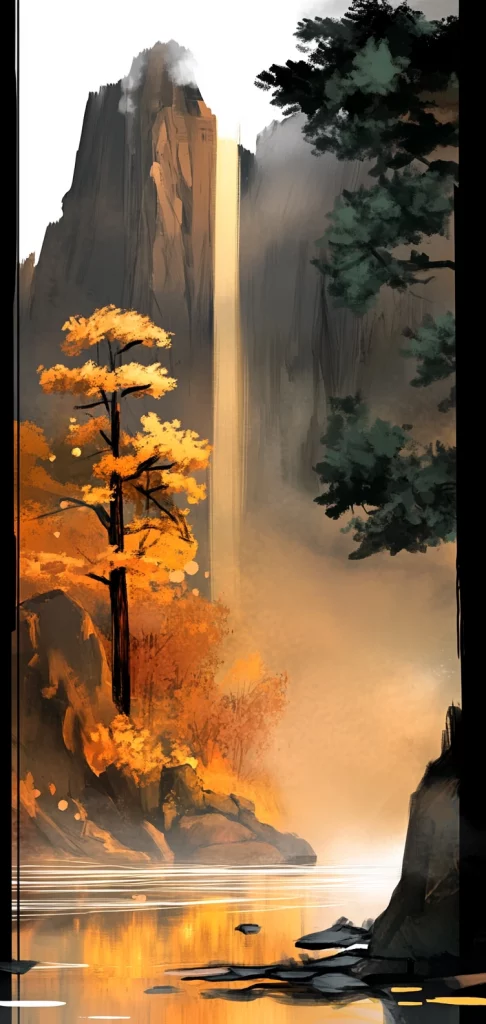 Warm Tone Landscape Impressionism - Natural