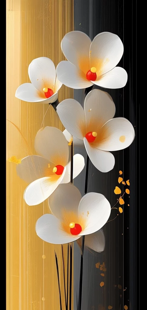 Golden Blooms Vertical Play - Illustration