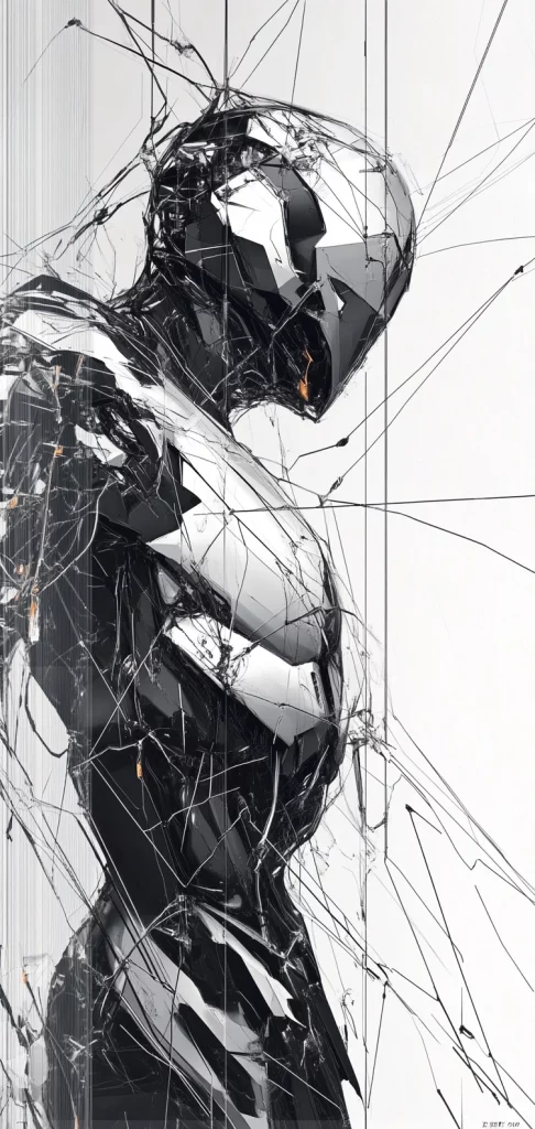 Monochrome Shattered Texture - Monochrome