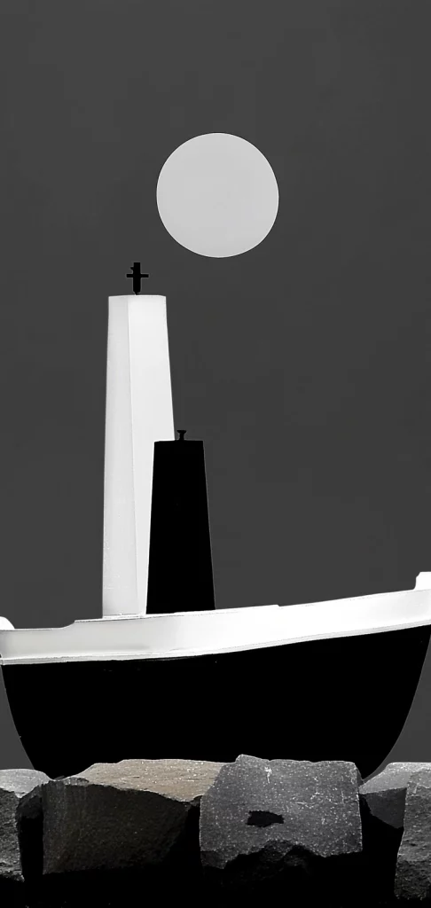 Minimalist Monochrome with Red - High Contrast