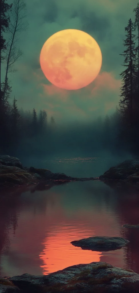 Moonlit Silhouette Harmony - High Contrast