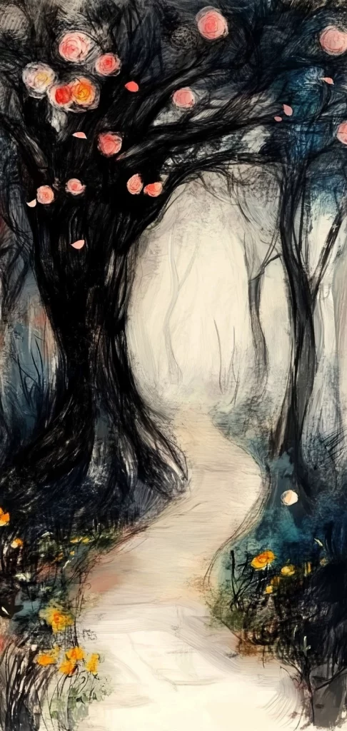 Dark Ethereal Paths - High Contrast