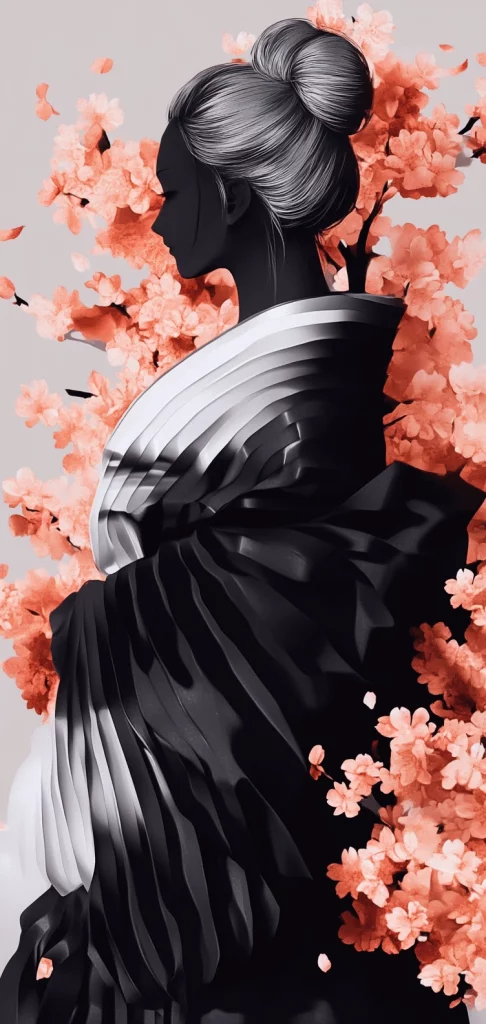 Monochrome with Coral Highlights - Modernism