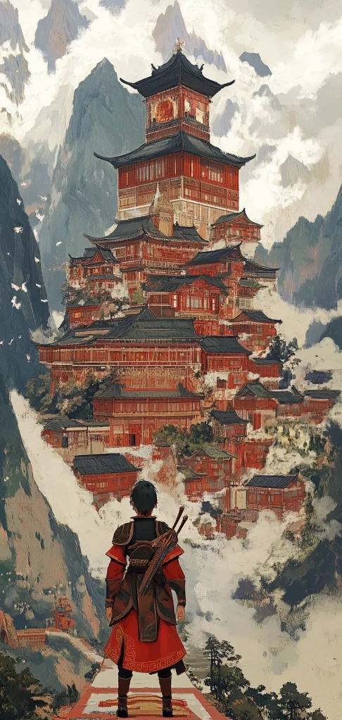 Textured Red and Blue Landscapes - Realism