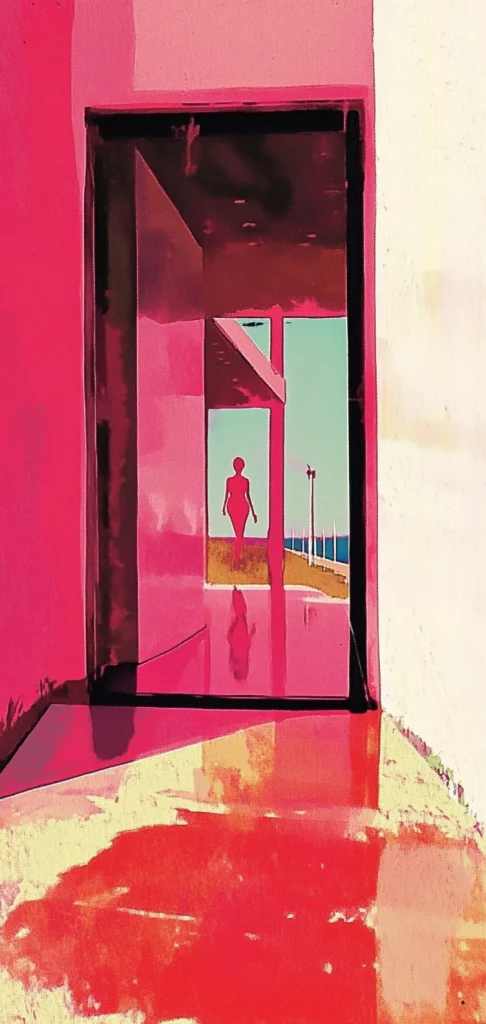 Vivid Neon Reflections - High Contrast