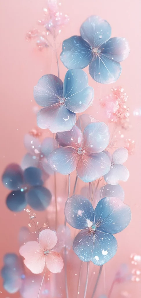 Pastel Floral Dreamscape - Fluorescent Effect