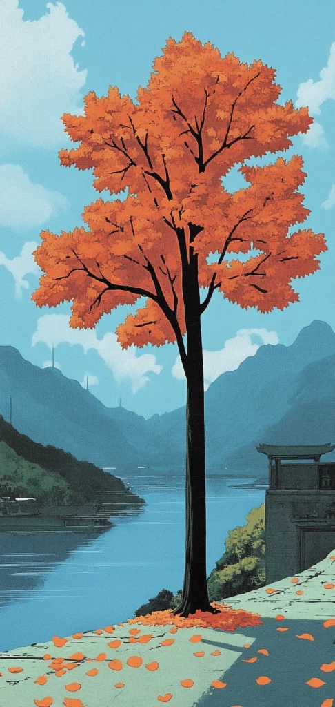 Vibrant Landscape Juxtaposition - Vaporwave