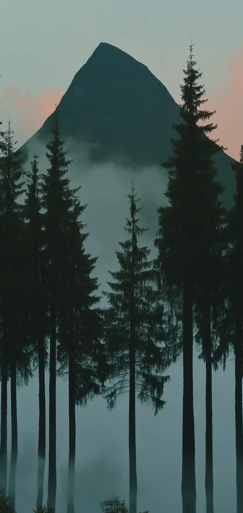 Muted Shadows and Geometric Glow - Cool Tone