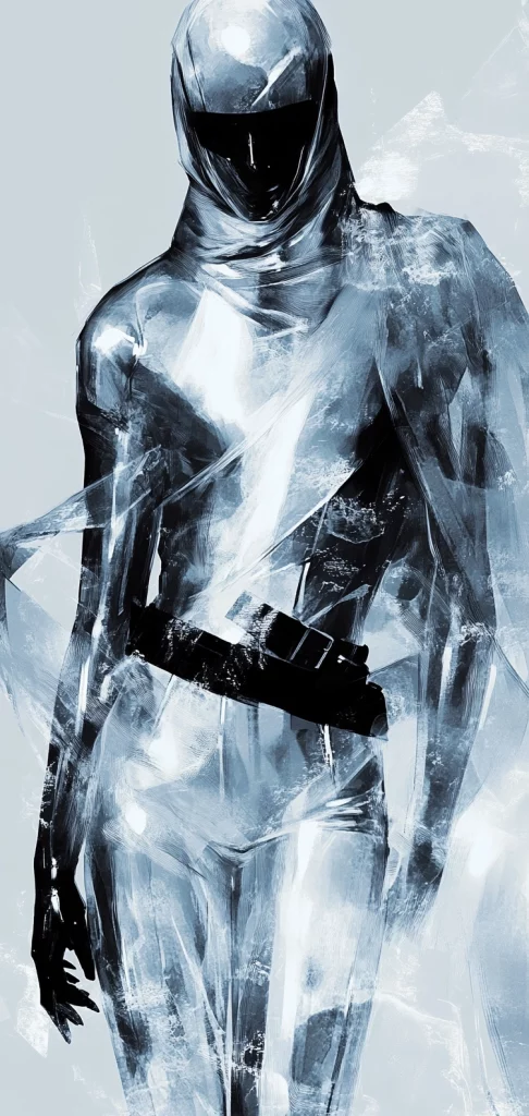 Monochrome Abstract Reflection - High Contrast