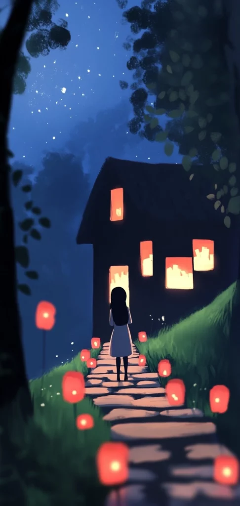 Nighttime Radiant Hues - Fluorescent Effect