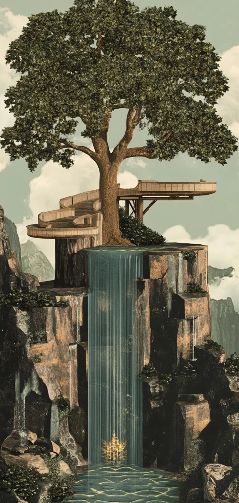 Vintage Nature Scenic - Oil Painting