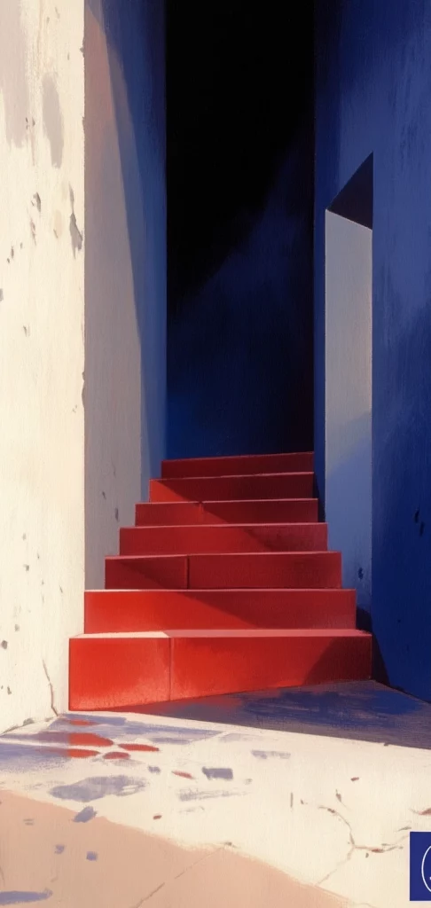 Scarlet Blue Contrast - Surrealism