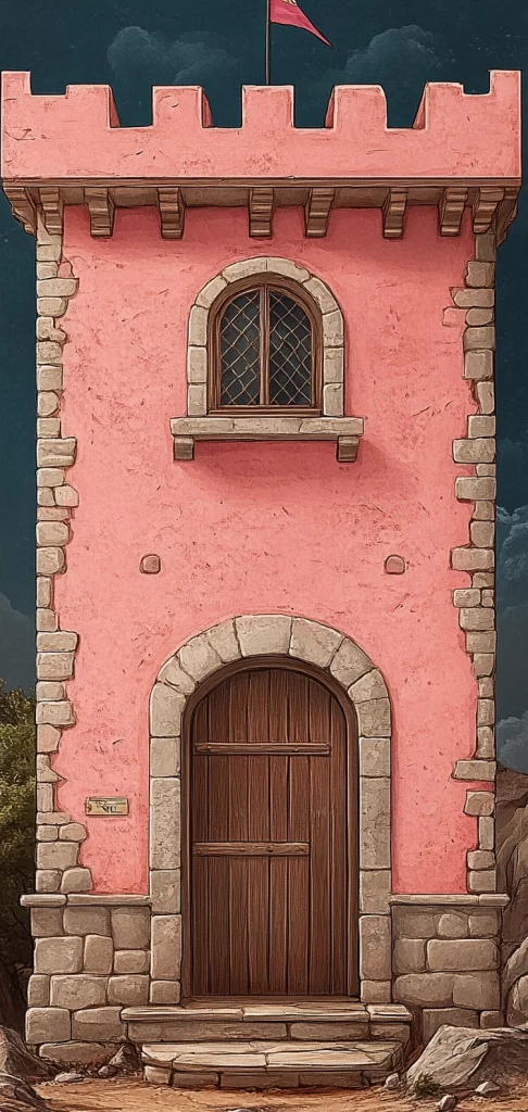 Pink Pastel Architecture - Illustration