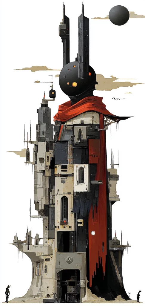 Dark Vertical Composition - High Contrast