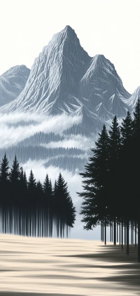 Monochrome Landscape Contrast - Monochrome