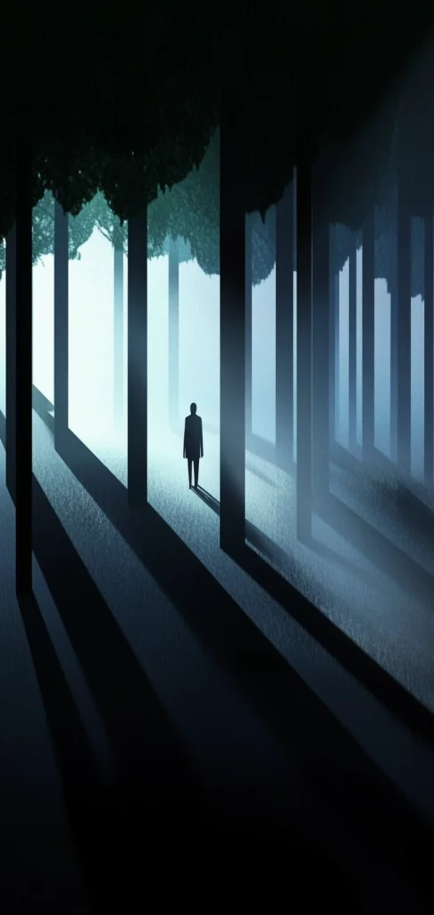 Moody Monochrome Silhouette Lighting - Minimalism