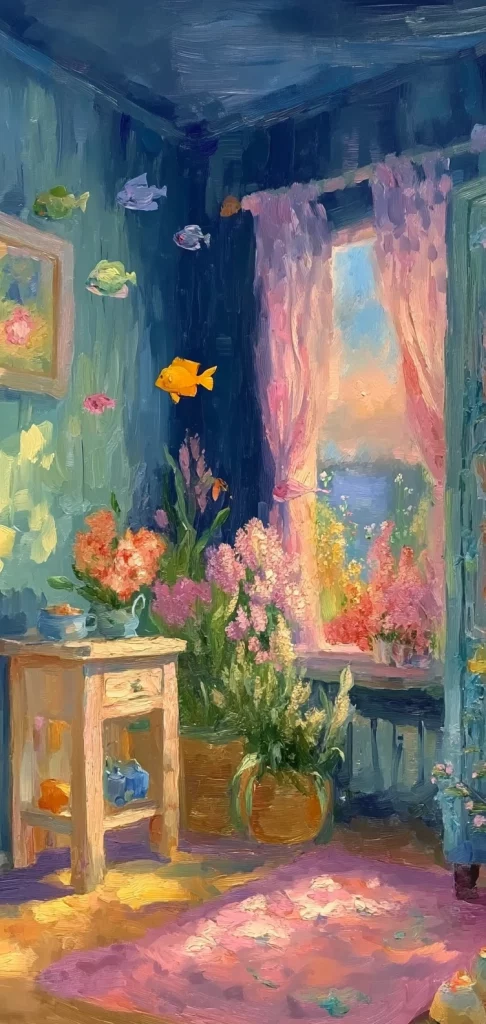 Vibrant Pastel Dreamscape - Oil Painting