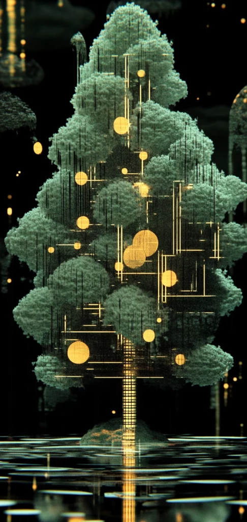 Fluorescent Gold and Green - High Contrast