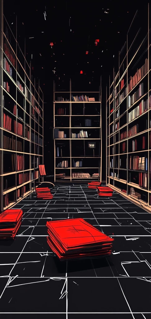 High Contrast Noir Red - Surrealism